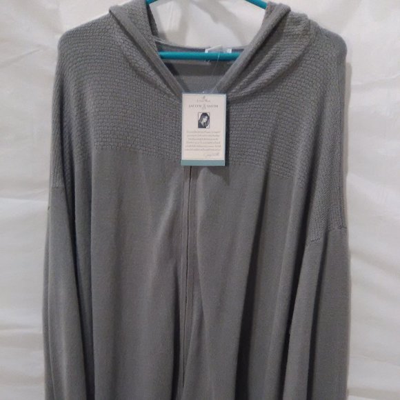 Jaclyn Smith Long Sleeve Zip Up Hoodie Sweater Color Gray Size XXL ( NWT) - Picture 1 of 6